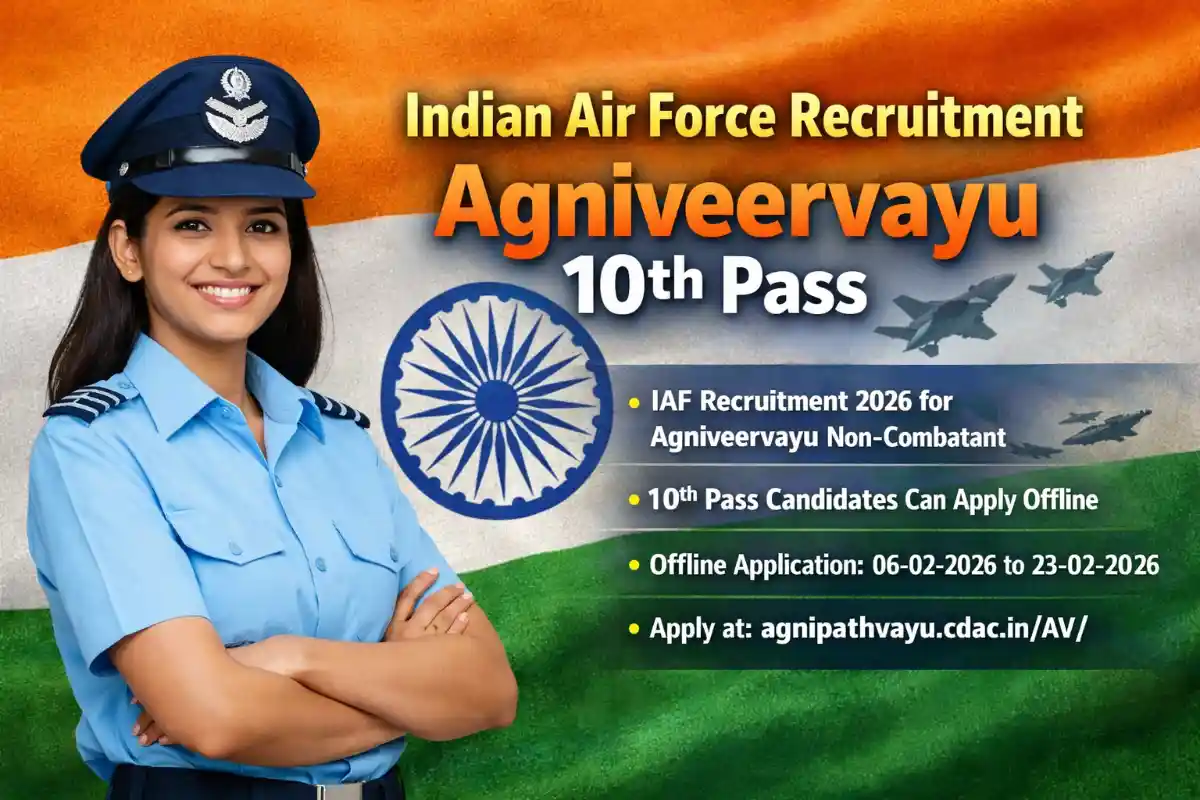 Indian Air Force Agniveervayu Non-Combatant Bharti 2026 – Apply Offline