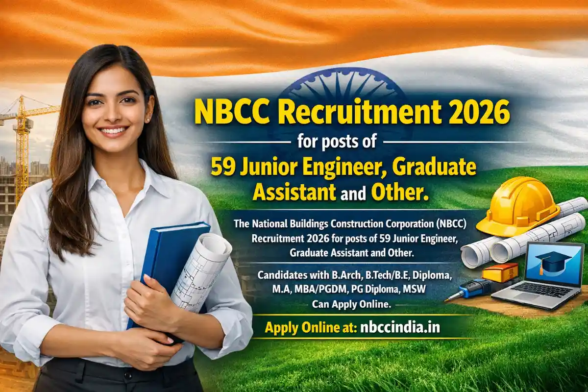 NBCC JE Recruitment 2026 Notification Out for 59 Posts – Apply Online