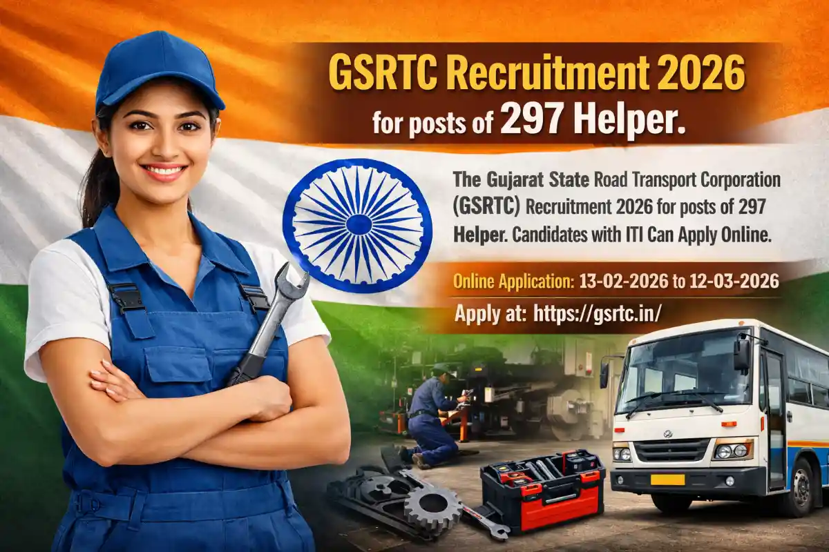 GSRTC Helper Recruitment 2026 Apply Online – 297 ITI Vacancies